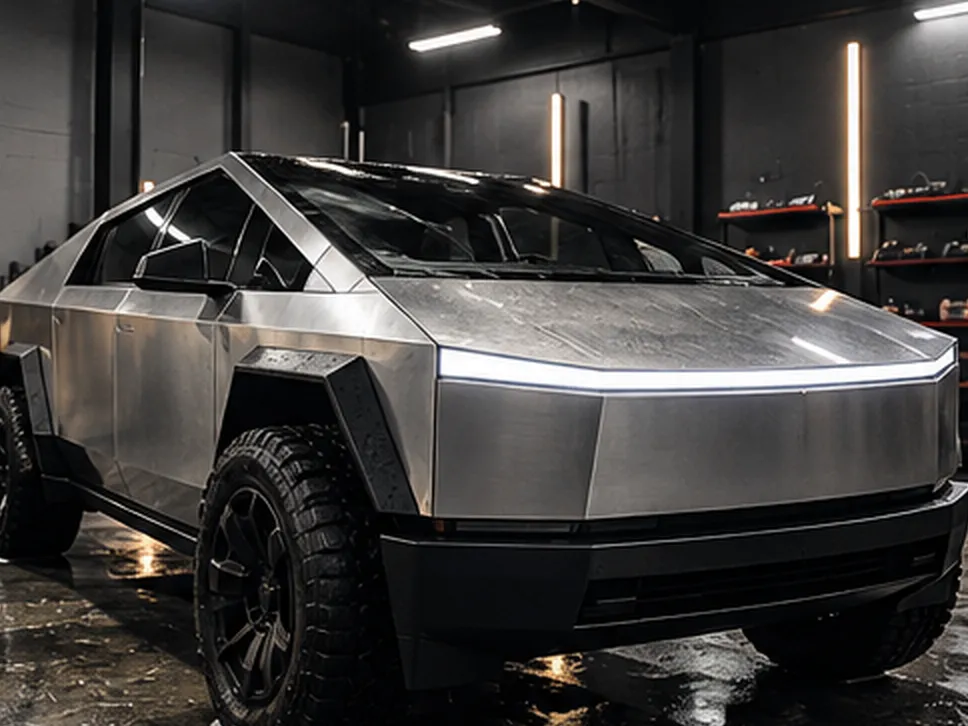 Tesla Cybertruck at Advanced Detailing Sofla in Pompano Beach