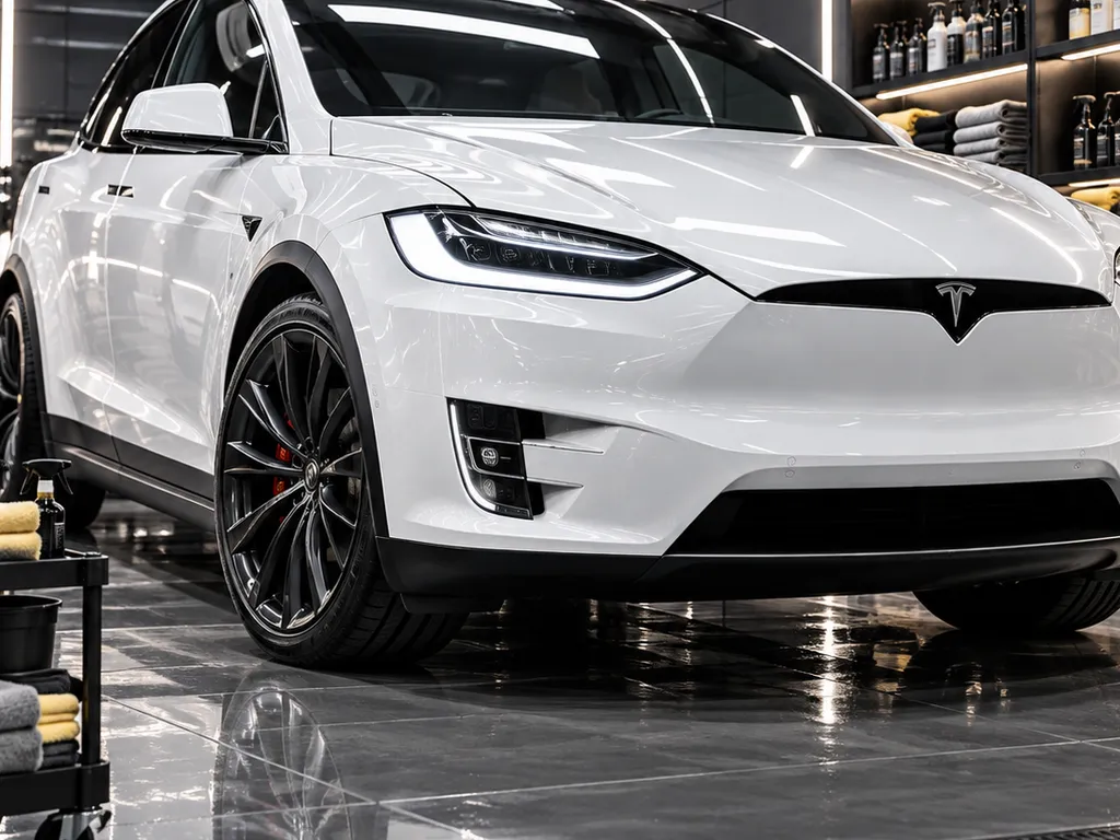 Tesla Model X at Advanced Detailing Sofla in Pompano Beach